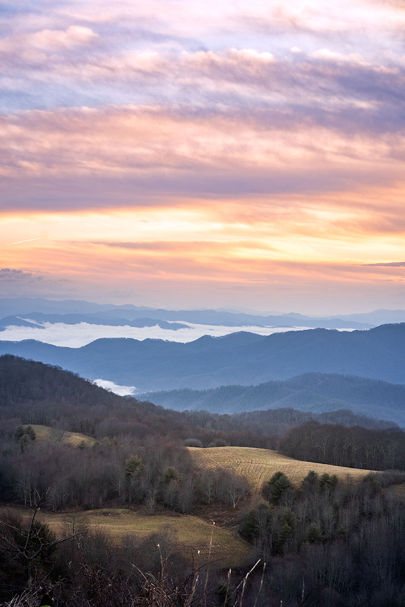 Max Patch Winter Sunset