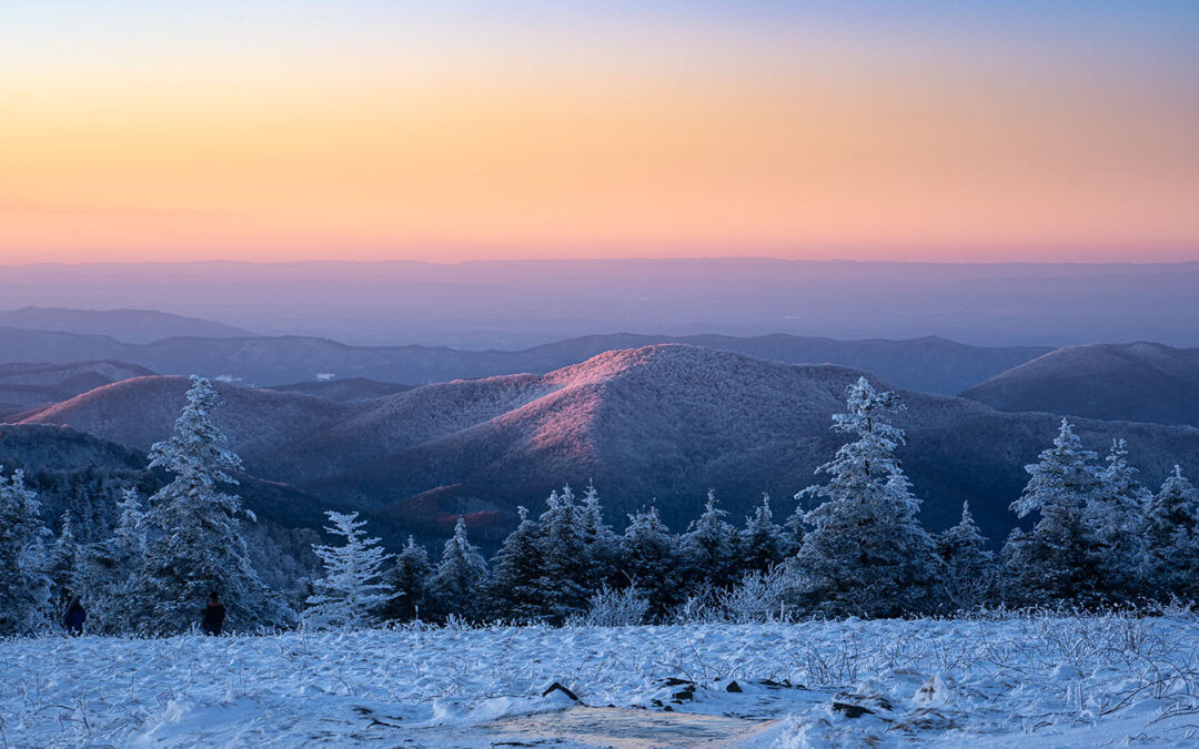 Places to Photograph Sunsets near Asheville in Winter