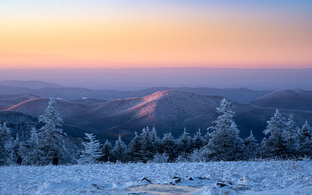 Places to Photograph Sunsets near Asheville in Winter